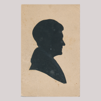 Front of silhouette, Woman looking to the right