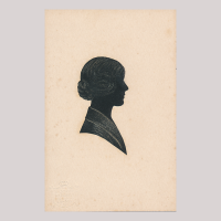 Front of silhouette, Woman looking to the right