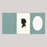 Front of silhouette, Woman looking to the left