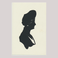 Front of silhouette, Woman looking to the right