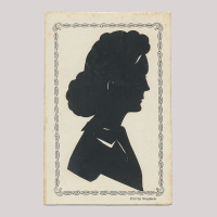 Front of silhouette, Woman looking to the right