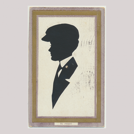 
        Front of silhouette, Boy wearing a hat and looking to the left