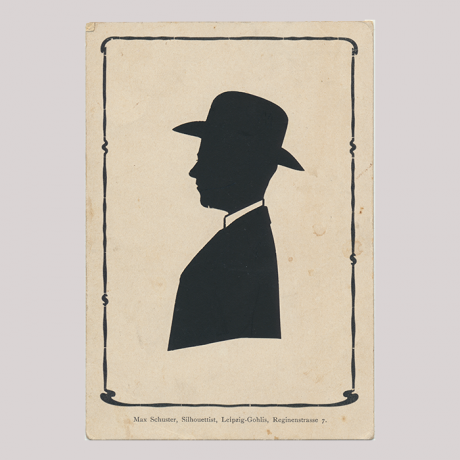 
        Front of silhouette, Man wearing a hat and looking to the left