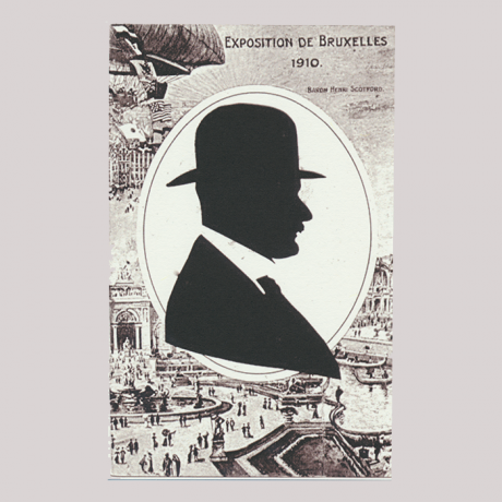 
        Front of silhouette, Man wearing a hat and looking to the right