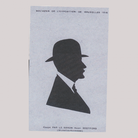 
        Front of silhouette, Man wearing a hat and looking to the right